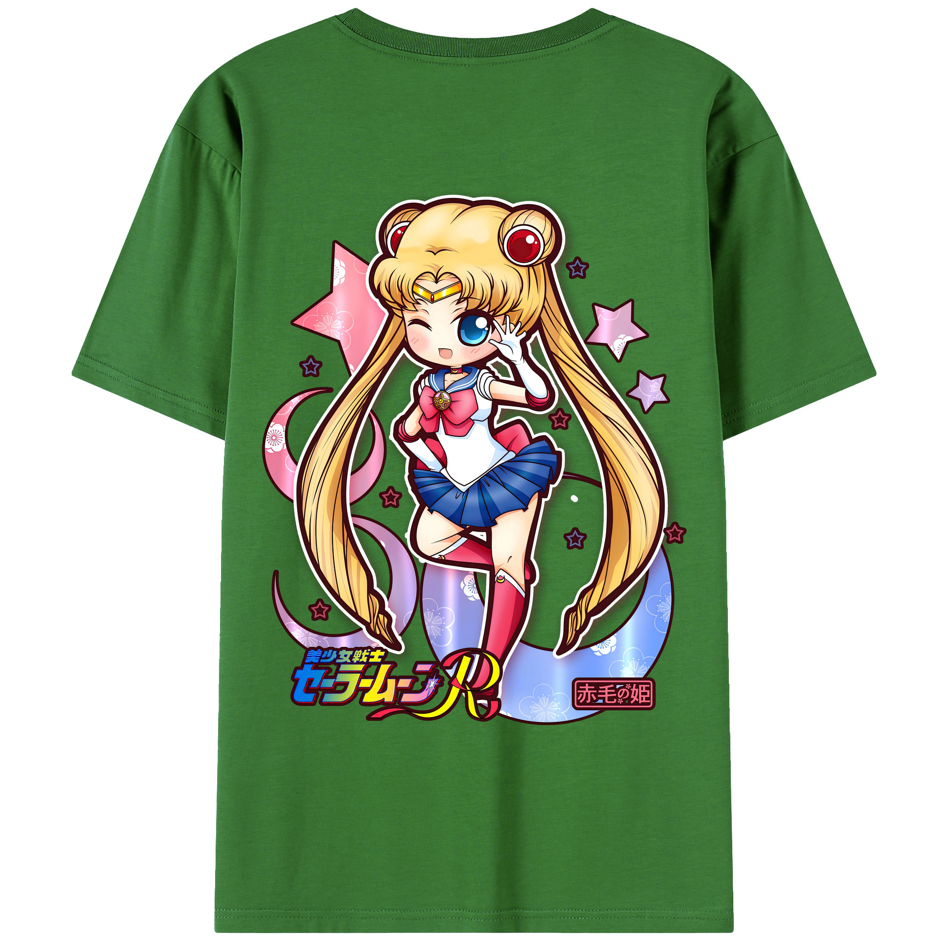 （画像用） 美少女戦士セーラームーン 月野 うさぎ つきの うさぎ Sailor Moon Tsukino Usagi レディース半袖Tシャツ(バックプリント)